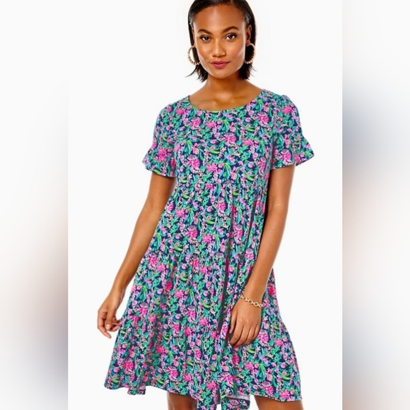 Lilly Pulitzer Dresses & Skirts - NWT Lilly Pulitzer Jodee Swing Dress in Garden Variety 🌷🌸🌿